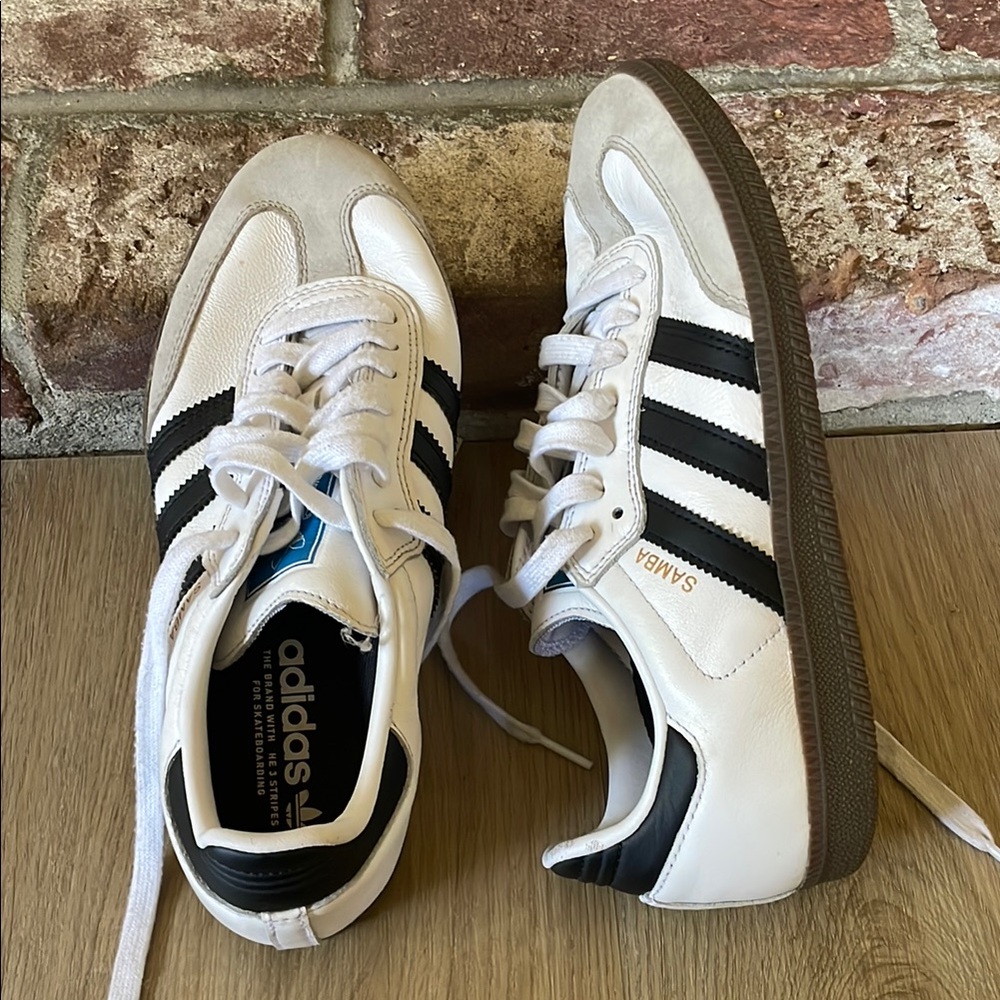 Adidas Samba White and Black Sneakers